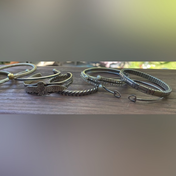 Women’s Silvertone Cuff Bracelets - Picture 5 of 6